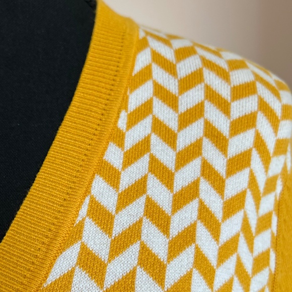 Cotton Blend Chevron Cardigan - Picture 6 of 12